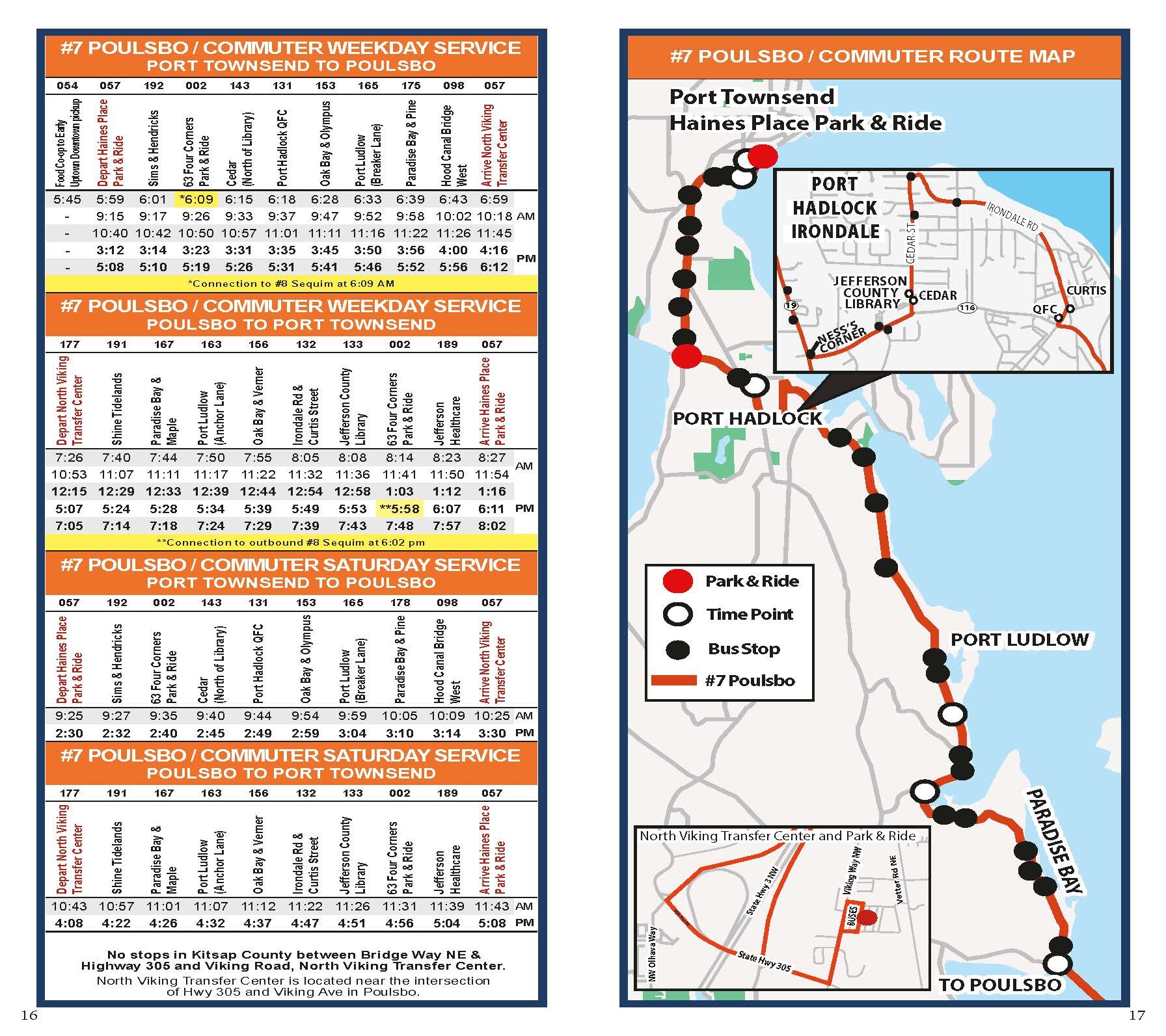 Jefferson Transit: #7 Poulsbo / Port Ludlow / Tri Area Route
